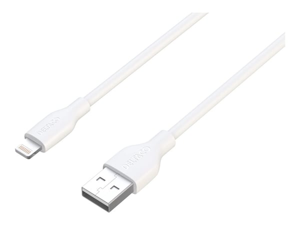 DELTACO - Lightning-kabel - USB hann til Lightning hann - 2 m - MFI-sertifisert - hvit