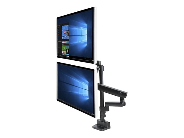 Startech Desk Mount Dual Monitor Arm, Full Motion Monitor Mount for 2x VESA Displays up to 32" (up to 17lb/8kg), Ergonomic Vertical Stackable Arms,...
