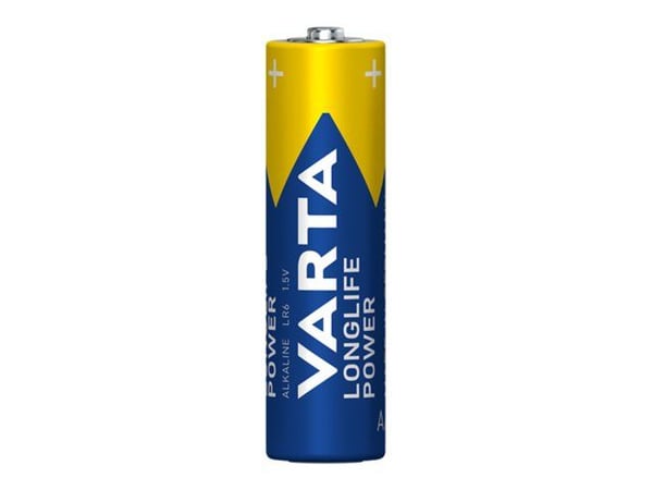Varta Longlife Power AA, Kertakäyttöinen akku, AA, Alkali, 1,5 V, 12 kpl, 10 vuosi/vuosia