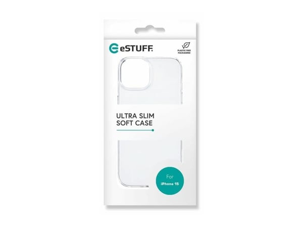 eSTUFF Infinite Vienna - Baksidesskydd för mobiltelefon - MagSafe-kompatibilitet - termoplastisk polyuretan (TPU) - transparent - för Apple iPhone 15