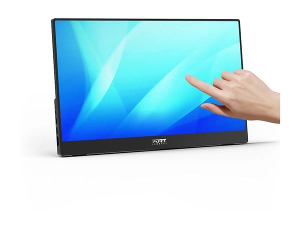 PORT Connect NOMAD - LCD-skjerm - 15.6" - portabel - berøringsskjerm - 1920 x 1080 Full HD (1080p) @ 60 Hz - IPS - HDMI, 2xUSB-C - høyttalere