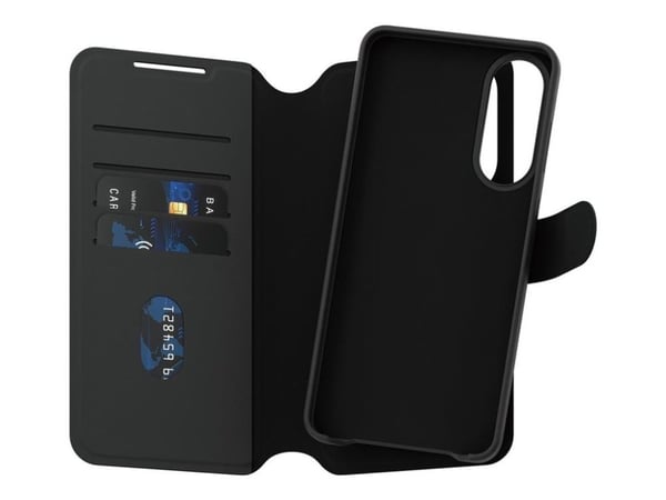 CARE by PanzerGlass Tango - Lommebok for mobiltelefon - to-i-ett, Qi - veganlær - for Samsung Galaxy S25 Edge