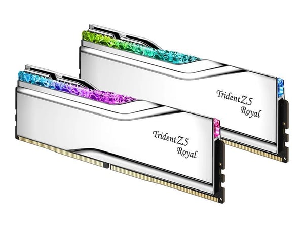G.Skill Trident Z5 Royal - DDR5 - sats - 32 GB: 2 x 16 GB - DIMM 288-pin - 6400 MT/s - CL32 - 1.4 V - ej buffrad - on-die ECC - silver