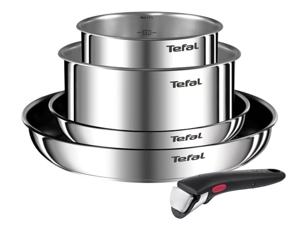 TEFAL | Ingenio Emotion 5-osainen setti | L897S574 | Paistaminen | Halkaisija 16/20/22/28 cm | Sopii induktioliedelle | Irrotettava kahva | Ruostum...
