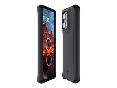 Mobilis SPECTRUM_R - Bakdeksel til mobiltelefon - grovt - antimikrobielt, 100 % resirkulert - Impacthane - svart - for Motorola Edge 50 Neo