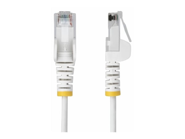Startech 1m White Slim CAT6 Ethernet Cable, Snagless, 28AWG, LSZH - Koblingskabel - RJ-45 (hann) til RJ-45 (hann) - 1 m - 3.6 mm - UTP - CAT 5/5e/6...