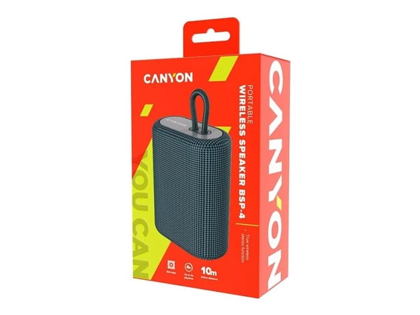 Canyon BSP-4 - Høyttaler - for bærbar bruk - trådløs - Bluetooth - 5 watt - mørk grå