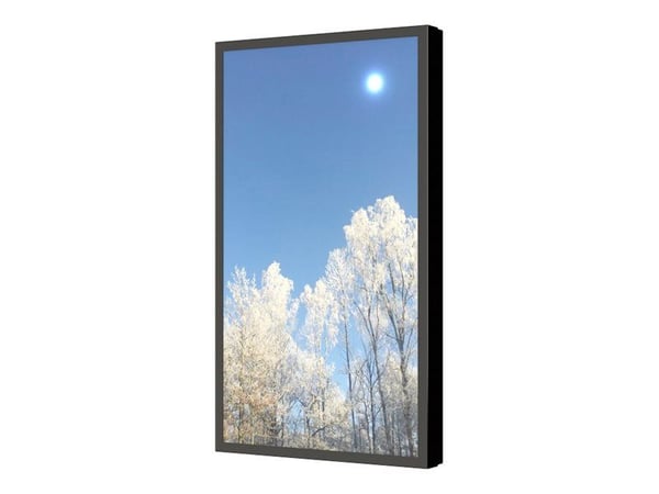 HI-ND EASY - Monteringssats (hölje) - för LCD-panel för digital skyltning - stående - metall - svart, RAL 9005 - skärmstorlek: 43" - väggmonterbar