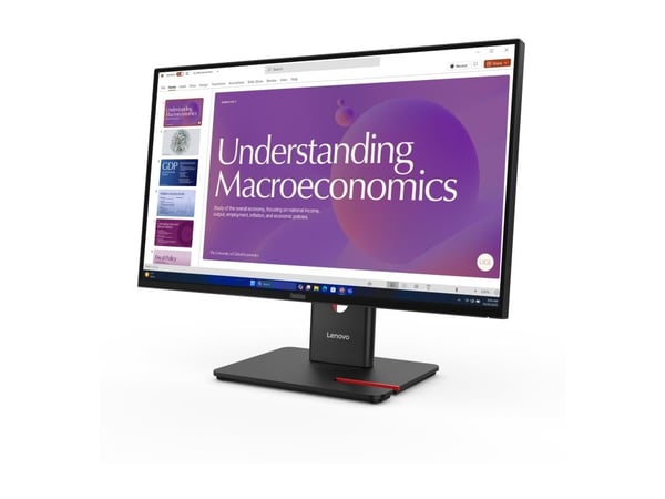 Lenovo ThinkVision T24d-40 - LED-skjerm - 24" (23.8" synlig) - 1920 x 1080 Full HD (1080p) @ 120 Hz - IPS - 250 cd/m² - 1500:1 - 4 ms - HDMI, Displ...
