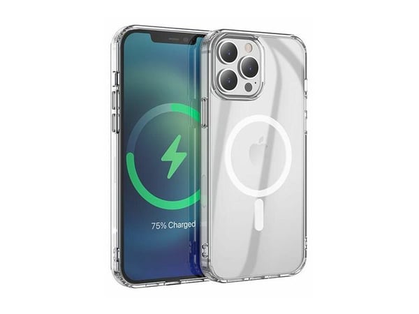 eSTUFF - Baksidedeksel for mobiltelefon - MagSafe-samsvar - termoplast-polyuretan (TPU) - blank - for Apple iPhone 13 Pro Max