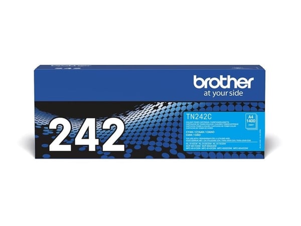 Brother TN242C - Cyan - original - tonerkassett - för Brother DCP-9017, DCP-9022, HL-3142, HL-3152, HL-3172, MFC-9142, MFC-9332, MFC-9342