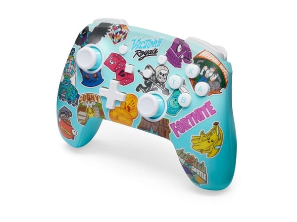 PowerA Enhanced Wireless Controller - Håndkonsoll - trådløs - Bluetooth - Fortnite Sticker Mania - for Nintendo Switch, Nintendo Switch Lite, Ninte...