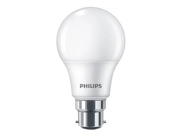 Philips - LED-lyspære - form: A60 - mattslipt finish - B22 - 7 W (ekvivalent 60 W) - klasse E - varmt hvitt lys - 2700 K