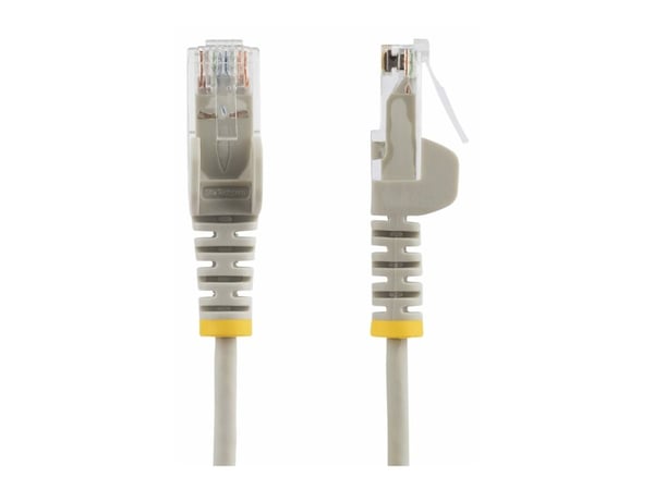 Startech 10m Gray Slim CAT6 Ethernet Cable, Snagless, 28AWG, LSZH - Koblingskabel - RJ-45 (hann) til RJ-45 (hann) - 10 m - 3.6 mm - UTP - CAT 5/5e/...