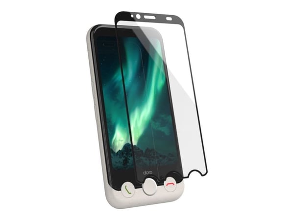 DORO - Skjermbeskyttelse for mobiltelefon - glass - rammefarge svart