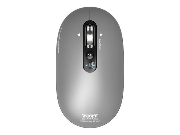Port Designs 910009, Molempikätinen, Optinen, Bluetooth, 3200 DPI, Harmaa