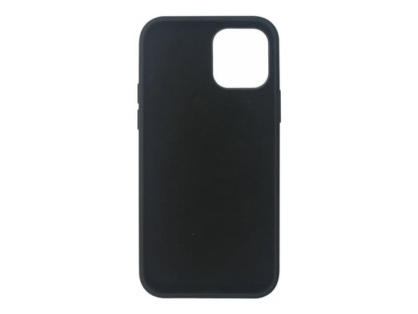 eSTUFF Infinite Riga - Bagsidecover til mobiltelefon - polykarbonat, 100% genbrugssilicone - sort - for Apple iPhone 12, 12 Pro