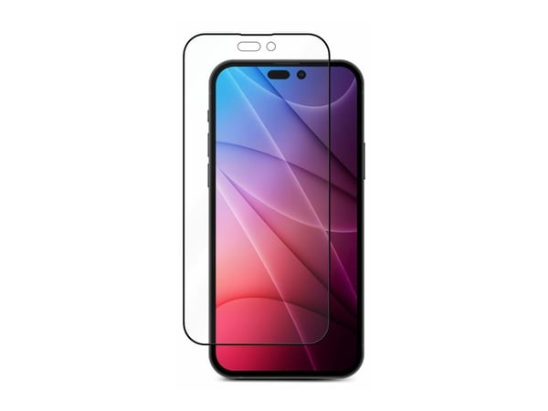 eSTUFF Titan Shield - Skjermbeskyttelse for mobiltelefon - bulk, full cover - glass - rammefarge svart (en pakke 50) - for Apple iPhone 13, 13 Pro, 14