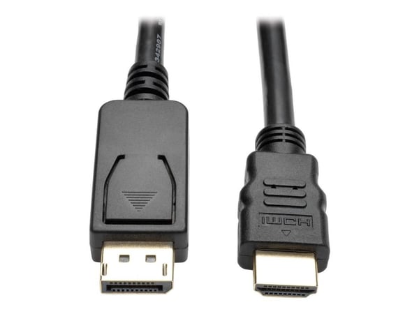Eaton Tripp Lite Series DisplayPort 1.2 to HDMI Active Adapter Cable (DP with Latches to HDMI M/M), 4K, 6 ft. (1,8 m) - Videoadapteri - DisplayPort...