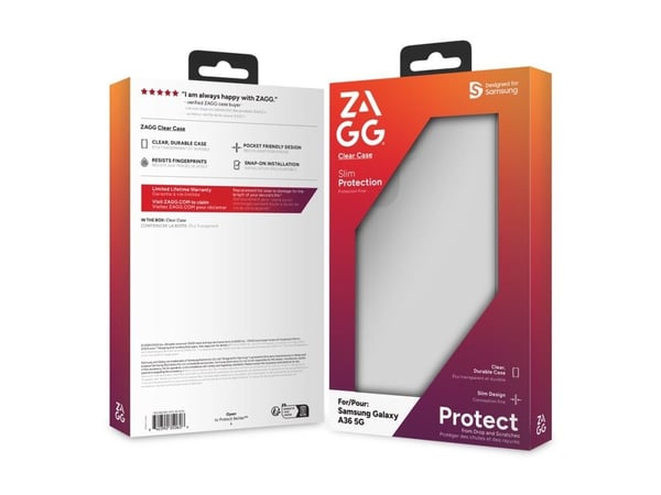 Zagg Clear Protect - Baksidedeksel for mobiltelefon - gjennomsiktig - for Samsung Galaxy A36