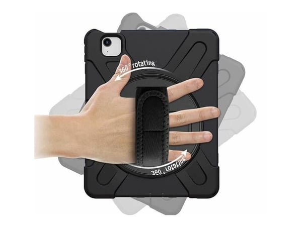 eSTUFF AUSTIN - Bagsidecover til nettbrett - grov - polykarbonat, silikon - sort - for Apple 11-tommers iPad Pro (M4)