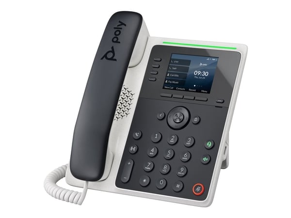 HP Poly Edge E220 - VoIP-telefon med anrops-ID/samtale venter - treveis anropskapasitet - SIP, SDP - multilinjedrift - 16 linjer - midnattsblå, hvit