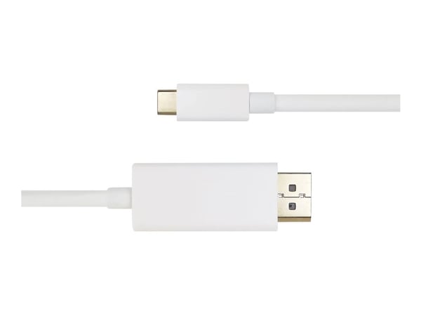 DELTACO - Adapterkabel - 24 pin USB-C (hane) till DisplayPort (hane) - DisplayPort 1.2 - 2 m - aktiv, stöd för 1080p, 4K60Hz UHD-stöd, upp till 21,...