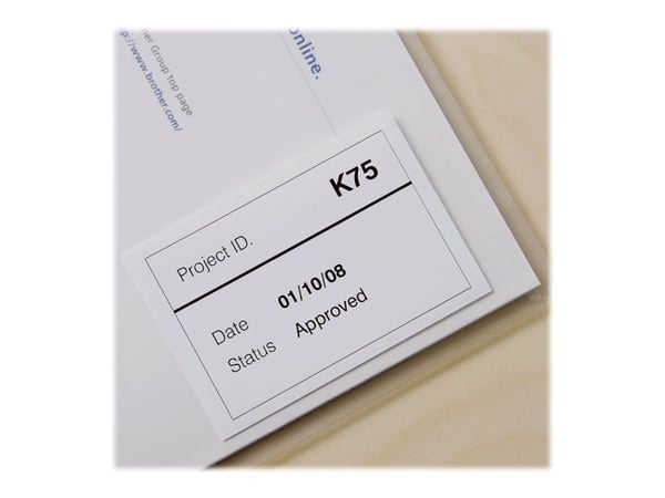 Brother DK-22212 - Permanet adhesiv - hvit - Rull (6,2 cm x 15,2 m) tape - for Brother QL-1050, QL-500, QL-550, QL-560, QL-570, QL-600, QL-650, QL-...