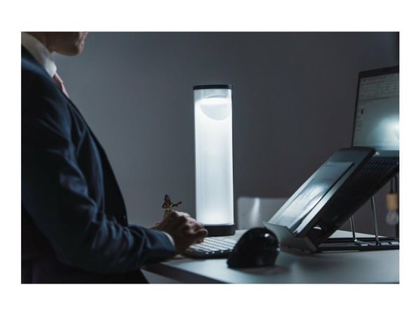 Bakker Elkhuizen EnergyByLight - Skrivebordslampe - LED - 8-16 W - 2700-6500 K - sylinder - svart og hvitt