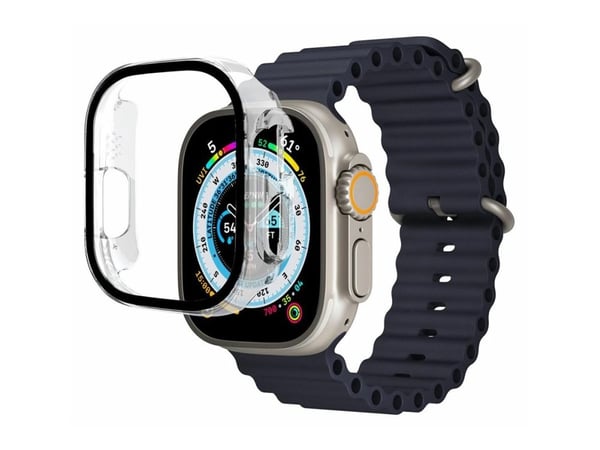 eSTUFF Titan Shield - Støtfanger for smartarmåndsur - full body - herdet glass (9H) - blank - for Apple Watch Ultra