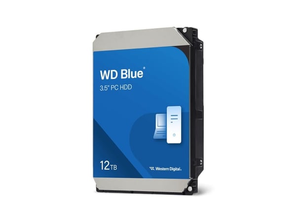 WD Blue - Harddisk - 12 TB - intern - 3.5" - SATA 6Gb/s - 7200 rpm - buffer: 512 MB