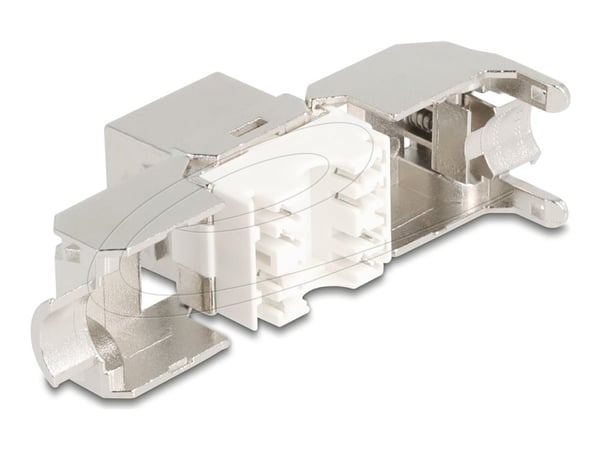 Delock - Keystone module - RJ-45 (hunn) til LSA (hunn) - STP - CAT 8.1 - sølv