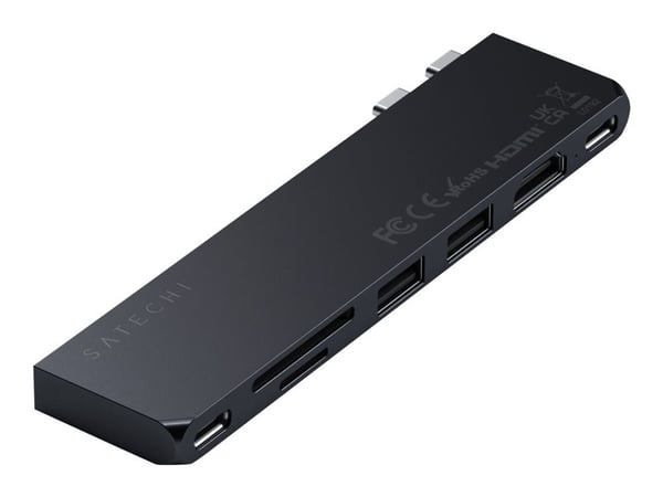 Satechi ST-HUCPHSD, Telakointi, USB 3.2 Gen 2 (3.1 Gen 2) Type-C, 100 W, 1.4/2.3, Musta, Midnight