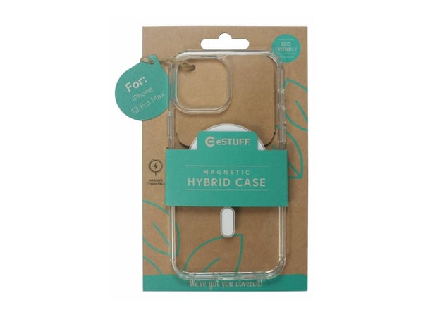 eSTUFF - Baksidedeksel for mobiltelefon - MagSafe-samsvar - termoplast-polyuretan (TPU) - blank - for Apple iPhone 13 Pro Max