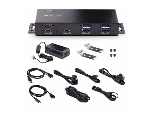 StarTech.com HB31C5A2CME, USB 3.2 Gen 2 (3.1 Gen 2) Type-C, USB 3.2 Gen 2 (3.1 Gen 2) Type-A, USB 3.2 Gen 2 (3.1 Gen 2) Type-C, 10000 Mbit/s, musta...