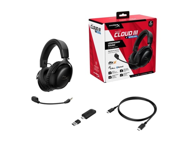 HyperX Cloud III S trådlösa hörlurar svart