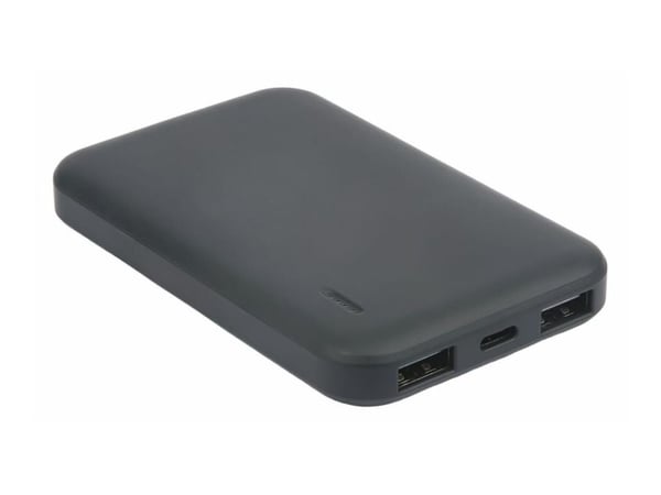 eSTUFF INFINITE - Strømbank - 5000 mAh - 18.5 Wh - 2.1 A - PD, QC 3.0 - 2 utgangskontakter (USB-type A) - svart