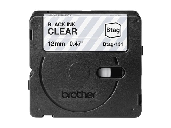 Brother BTAG-131, musta läpinäkyvällä, Brother, P-touch PT-N10, PT-N20, PT-N25BT, 1,2 cm, 4 m, 1 kpl
