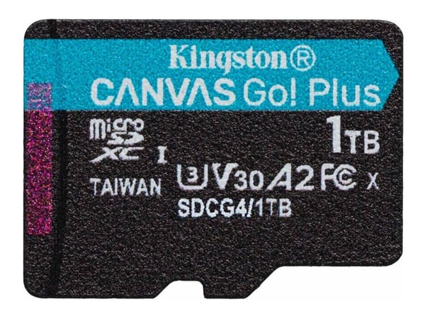 Kingston Canvas Go! Plus - Flashminnekort - 1 TB - A2 / Video Class V30 / UHS-I U3 / Class10 - microSDXC UHS-I