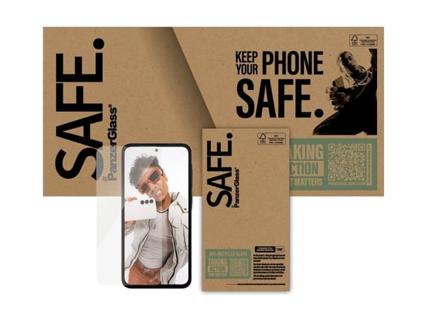 SAFE. by PanzerGlass - Skjermbeskyttelse for mobiltelefon - ultrabred passform - glass - for Samsung Galaxy A36