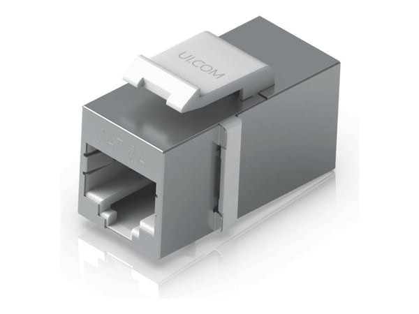 Ubiquiti UniFi - Modulär insats (koppling) - keystone - försänkt montering - CAT 6a - RJ-45 (paket om 12)
