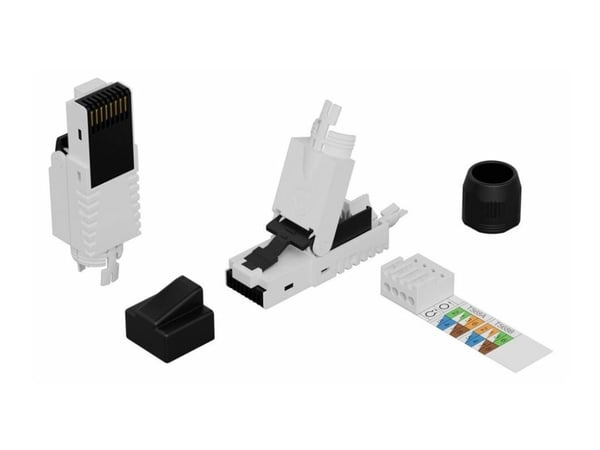 Lanview - Nätverkskontakt - RJ-45 (hane) - UTP - CAT 6a - zink