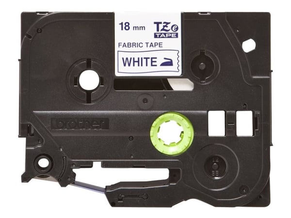 Brother TZe-FA4 - Tøy - blått på hvitt - Rull (1,8 cm x 3 m) 1 kassett(er) tape - for P-Touch PT-1830, 1950, 2430, 2470, 2700, 3600, 7500, 7600, 98...