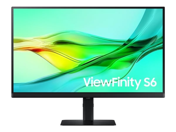 Samsung ViewFinity S6 S27D602USU - LED-skjerm - USB - 27" - 2560 x 1440 QHD @ 100 Hz - IPS - 350 cd/m² - 1000:1 - HDR10 - 5 ms - HDMI, 2xDisplayPor...