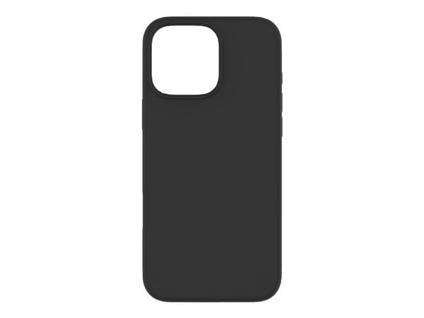 eSTUFF Infinite Riga - Baksidesskydd för mobiltelefon - 76% återvunnet material - polykarbonat, silikon - svart - för Apple iPhone 16 Pro