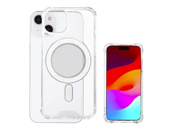 4smarts Hybrid Ibiza - Baksidedeksel for mobiltelefon - MagSafe-samsvar - polykarbonat (PC), termoplast-polyuretan (TPU) - gjennomsiktig - for Appl...