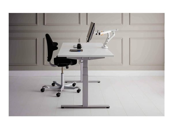 BakkerElkhuizen Flexible Dual - Monteringssett - adjustable dual arms with mechanical spring - for 2 skjermer - aluminium, stål, ABS-plast, termopl...