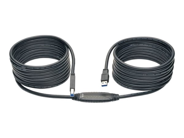 Eaton Tripp Lite Series 25ft USB 3.0 SuperSpeed Active Repeater Cable A Male/B Male 25' - USB-kabel - USB Type B (hane) till USB typ A (hane) - USB...
