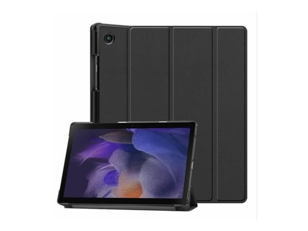 eSTUFF Houston - Flipomslag til nettbrett - polykarbonat, polyuretan - sort - for Samsung Galaxy Tab A8
