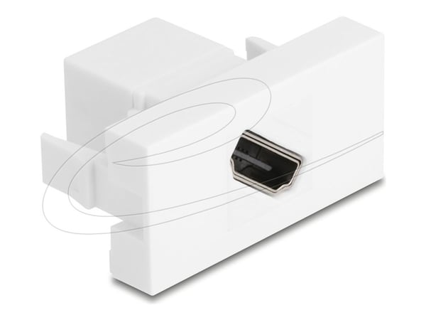 Delock - Easy 45 - trykklåsmodul - diagonal, 8K 60Hz - HDMI - 1 gang - hvit
